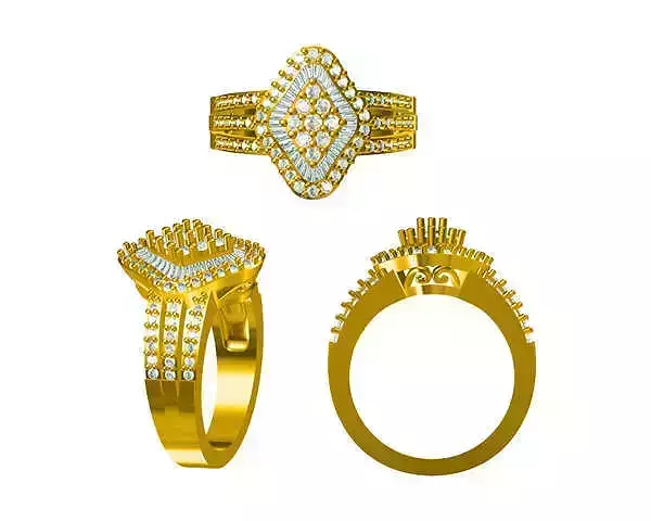 JCD format Antique engagement rings 3d jewellery design