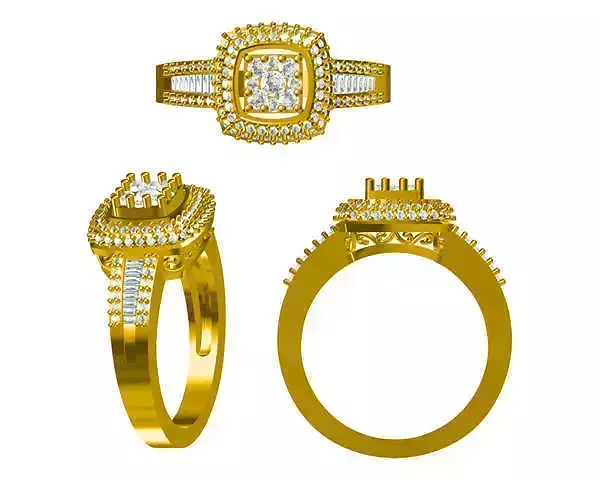 JCD format Antique engagement rings file for jewelry making