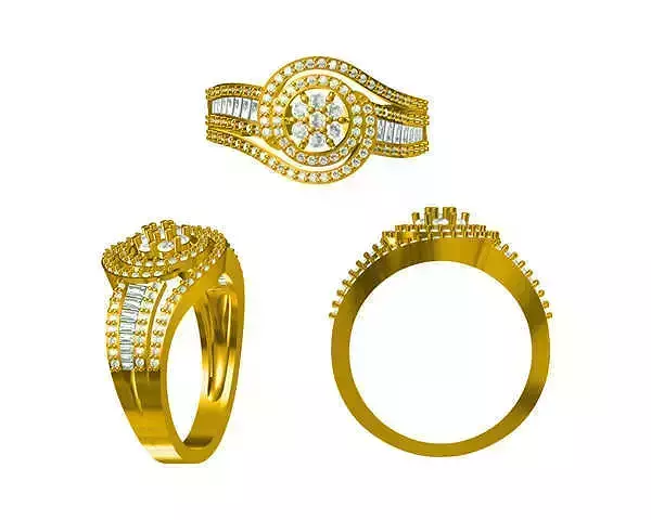 JCD format Antique engagement rings 3d jewellery design