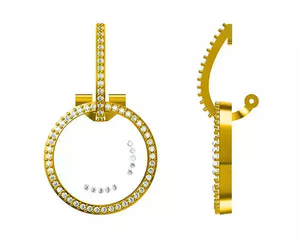 JCD Format  Diamond earrings hoop jewelry design for sale