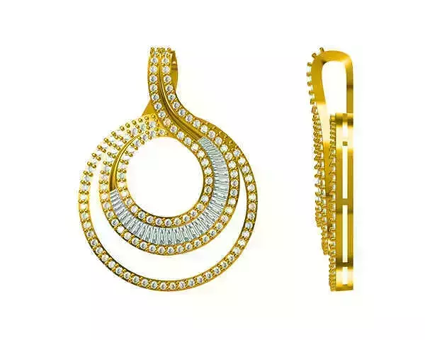 JCD Format Forever one round shape pendant with cut diamond