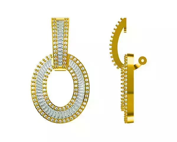 JCD Format Vintage round brilliant cut earrings