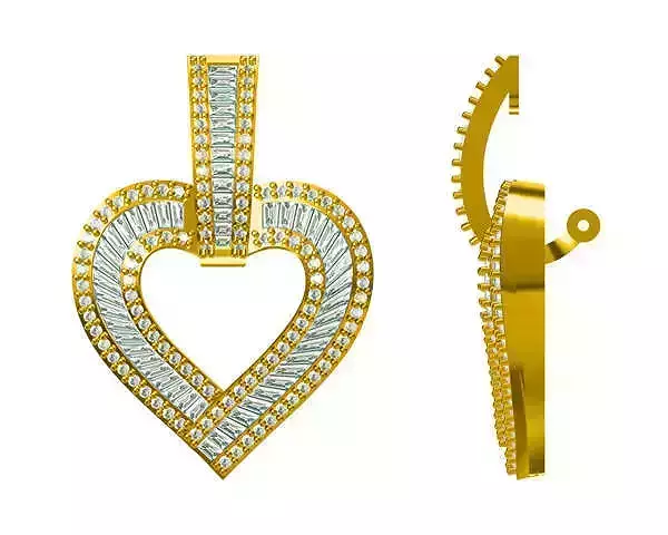 JCD Format Heart shape earrings christmas earrings 