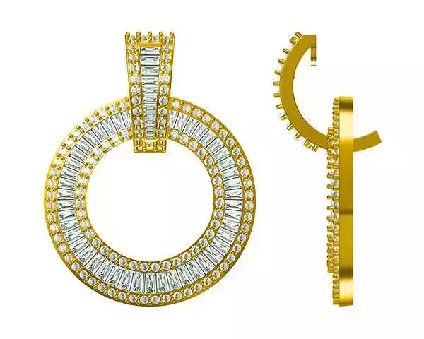 JCD Format Round brilliant cut earrings for women jewellery 