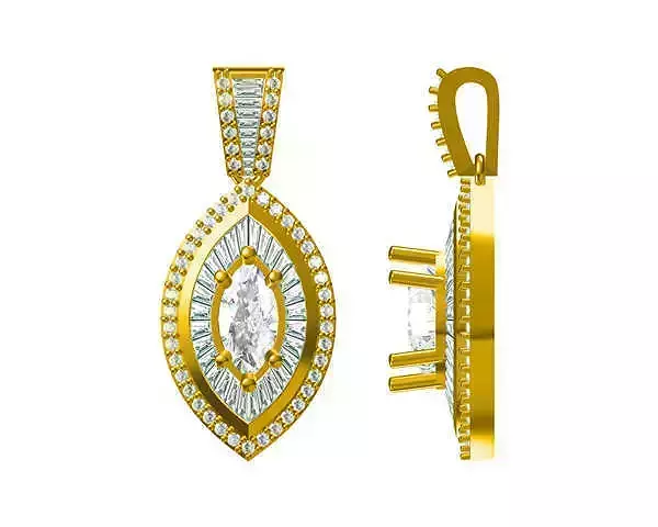 JCD Format Minimalist marquise shape with round cut design