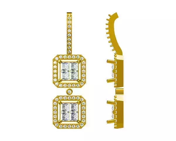 JCD Format Minimalist square shape pendant 