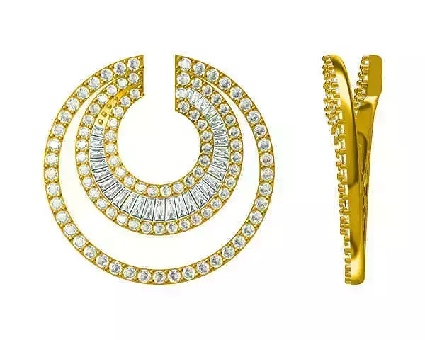 JCD Format Classic round shape earrings round cut earrings