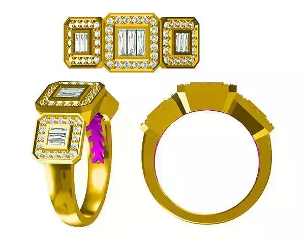 JCD Format Square-shape engagement rings