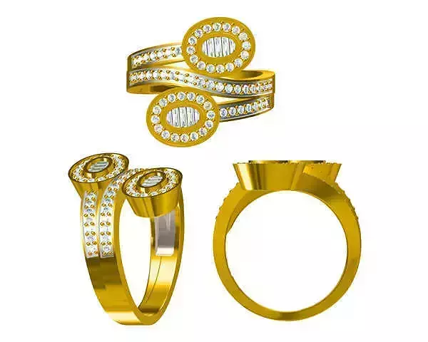 JCD Format  Double oval shape rings cad jewellery design course