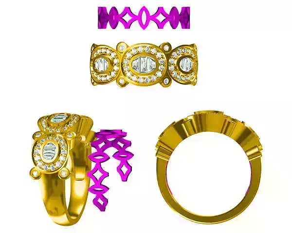 JCD Format Classic oval shape engagement rings jewelry cad 