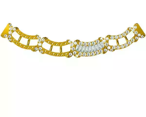 JCD Format Vintage baguette cut  shape necklace  jewelers file