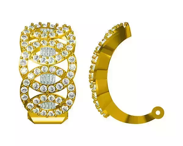 JCD Format  Diamond hoop earrings round cut earrings  for women