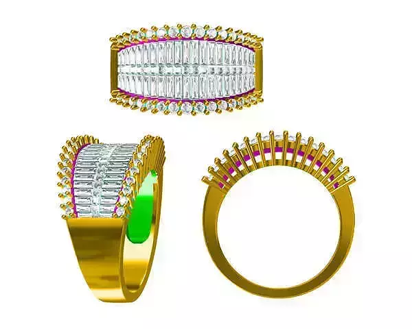 JCD Format Classic baguette cut engagement rings free files