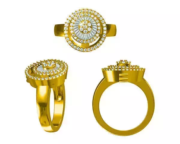 JCD Format Classic round brilliant cut pendant 3d design