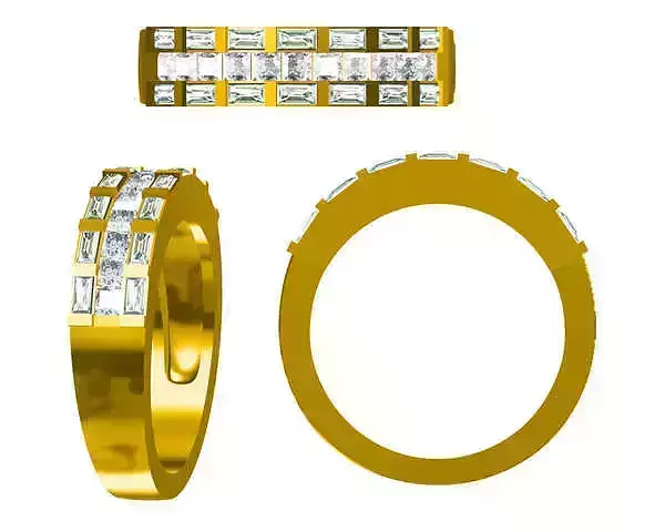 JCD Format Unique baguette cut engagement ring