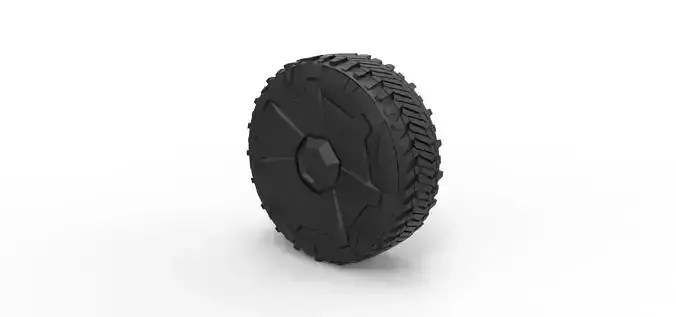 Wheel from Tesla Cybertruck 3D print model
