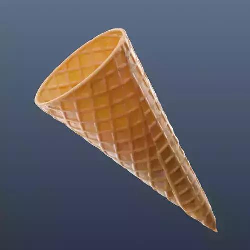 Waffle ice cream model 3D model