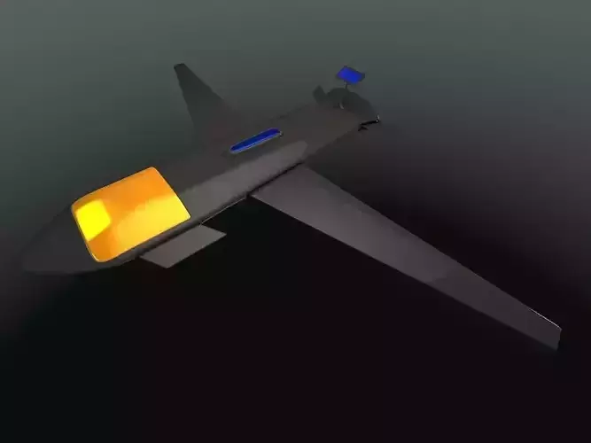 The Nightcrawler High Poly futuristic airplane 3D model