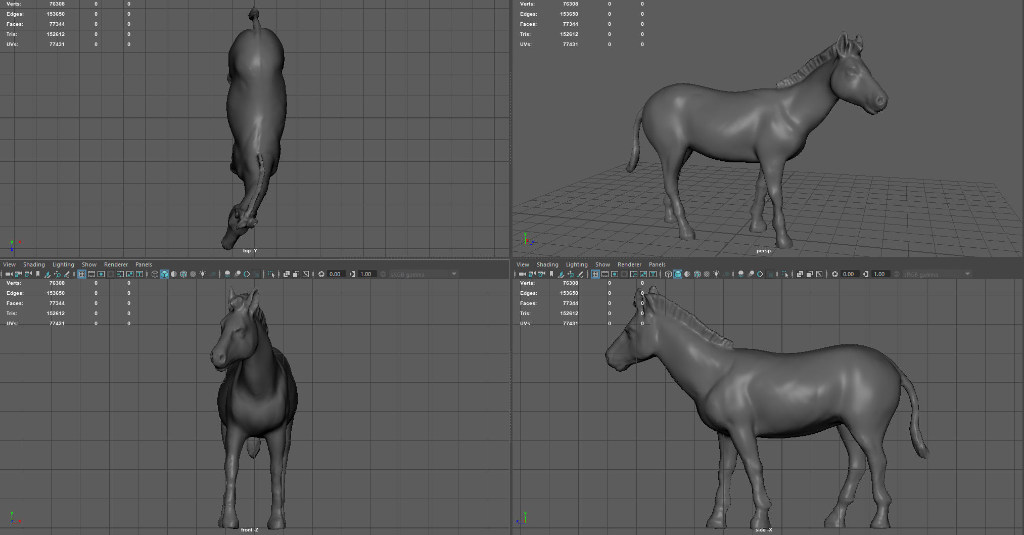 ZEBRA Low-poly 3D model_7