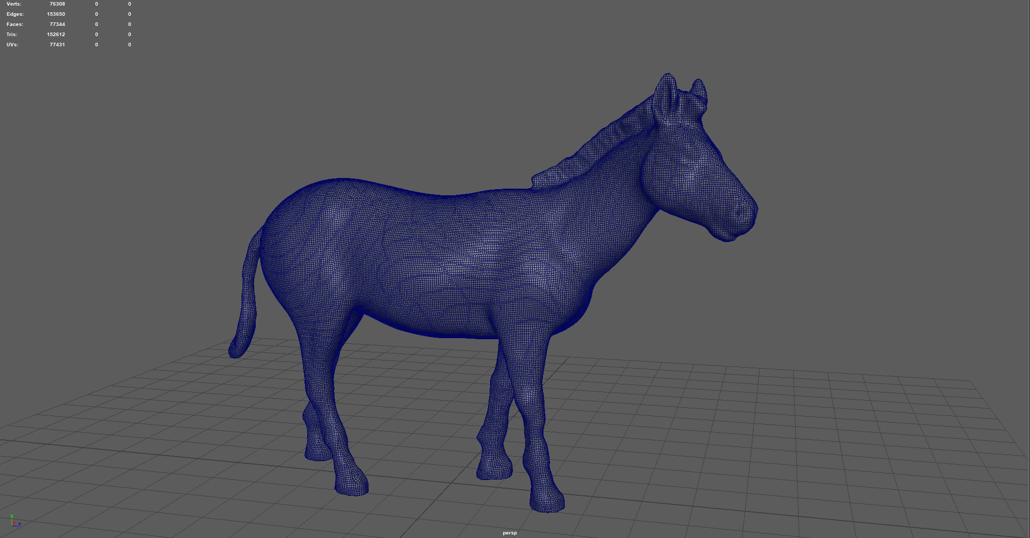 ZEBRA Low-poly 3D model_5