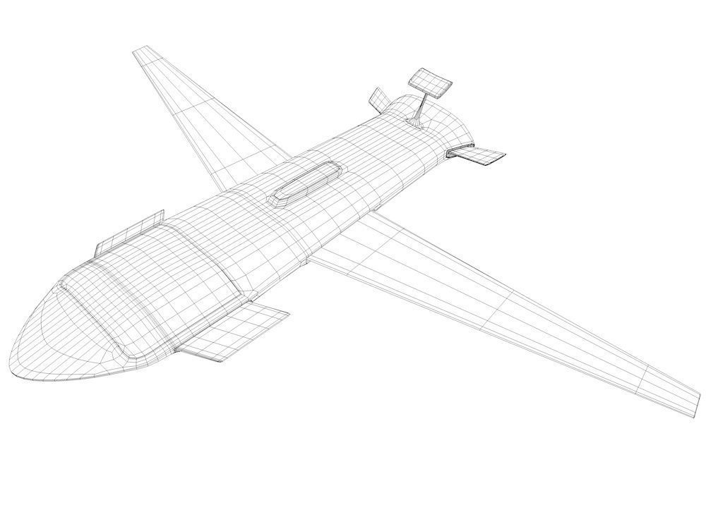 The Nightcrawler Low Poly unmanned aerial vehicle - unmanned ... Low-poly 3D model_4