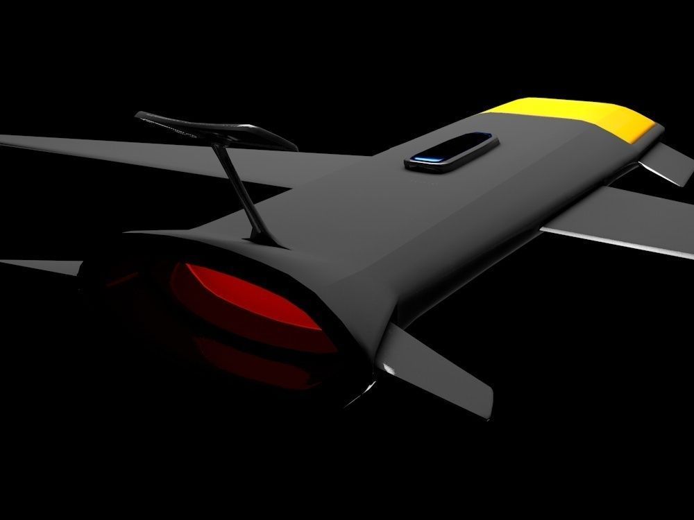 The Nightcrawler Low Poly unmanned aerial vehicle - unmanned ... Low-poly 3D model_3