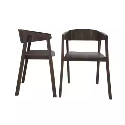 Makamodj two dining chairs with wood frame