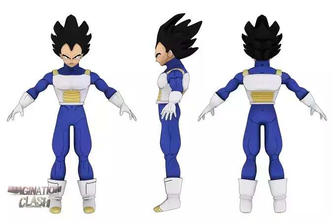 VEGETA 3d model dragon ball character Free 3D model