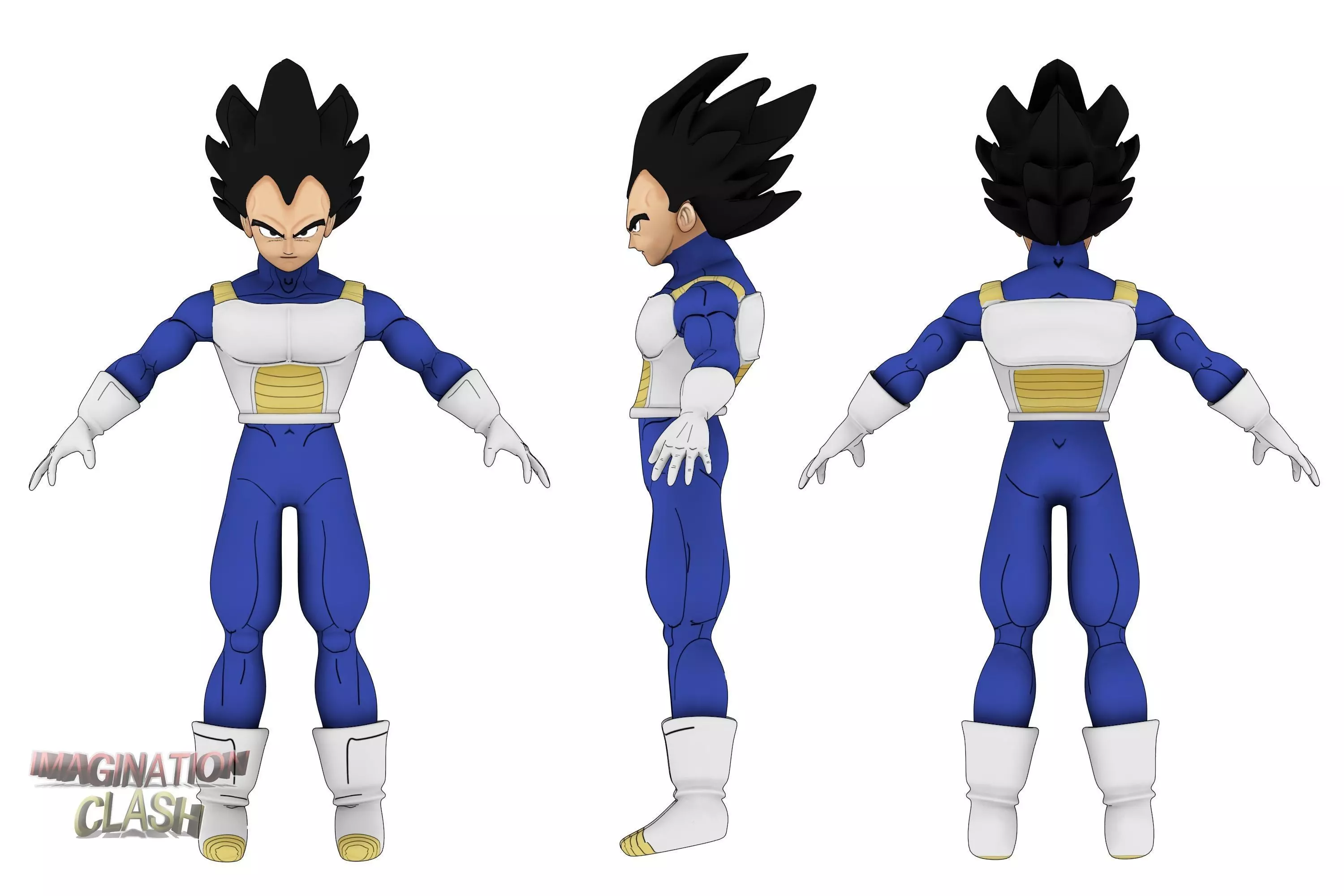 VEGETA 3d model dragon ball character Free 3D model_0