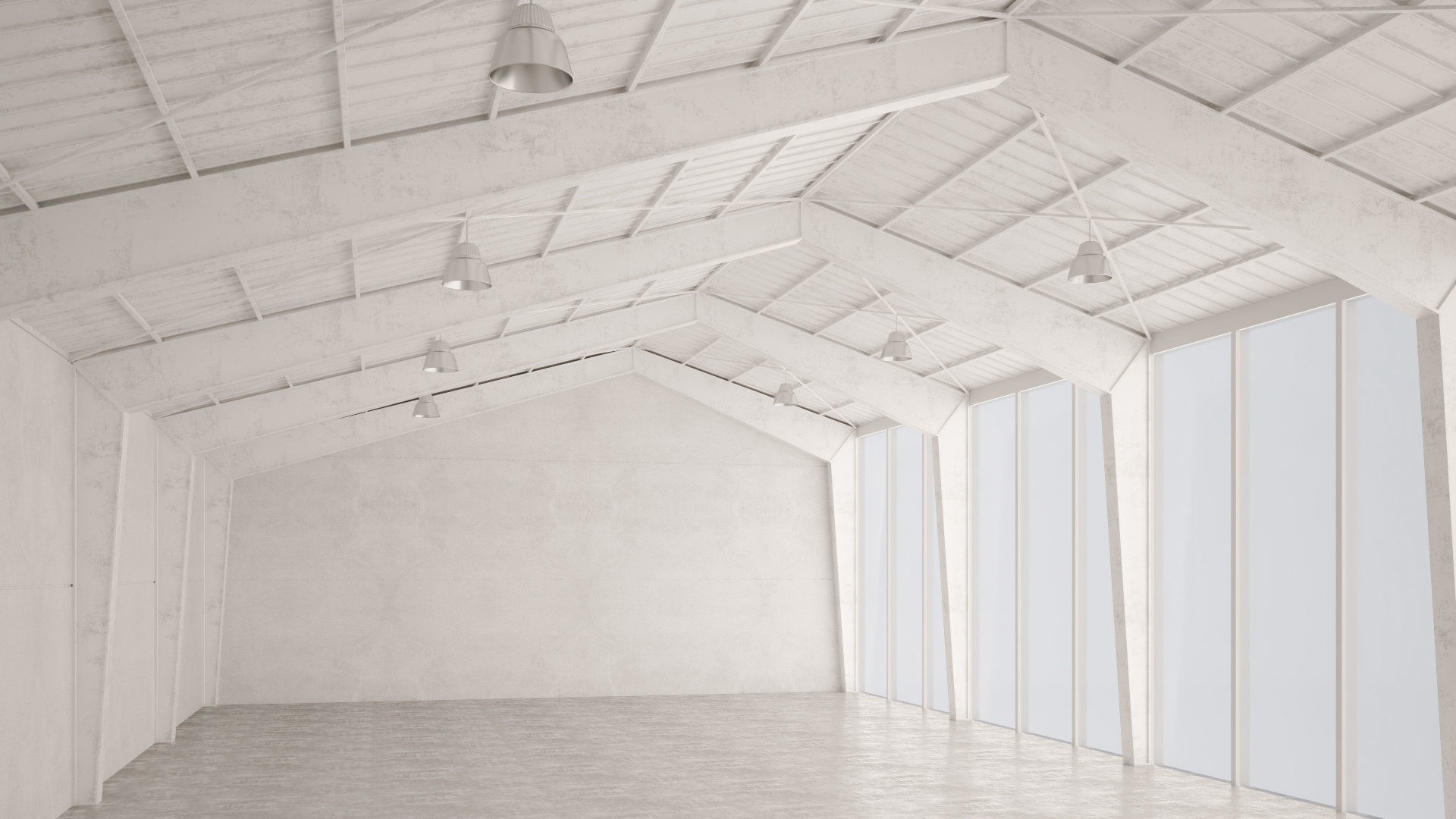 Open Space Industrial Office Vray-Corona-Redshift 3D model_1