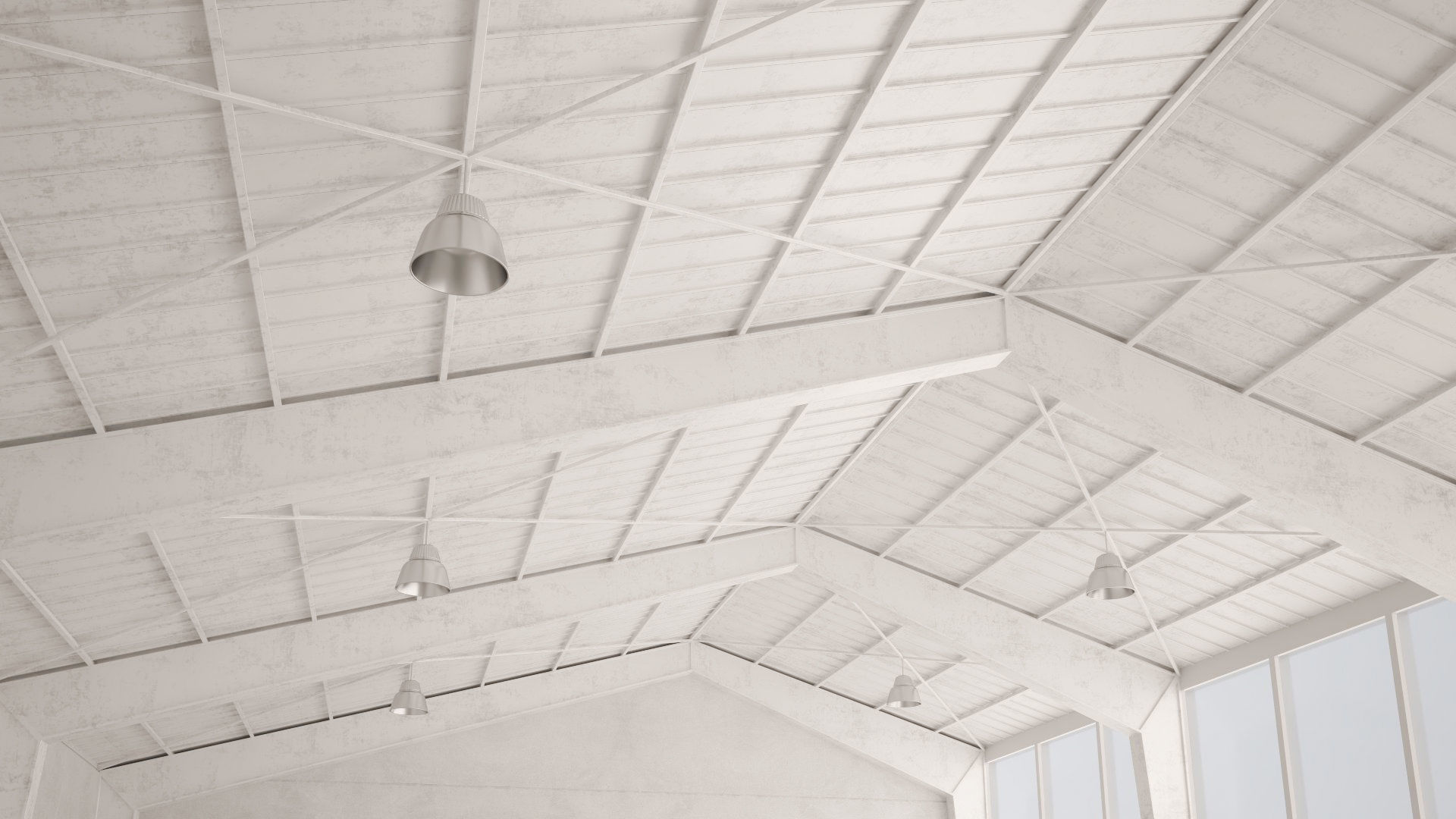 Open Space Industrial Office Vray-Corona-Redshift 3D model_2