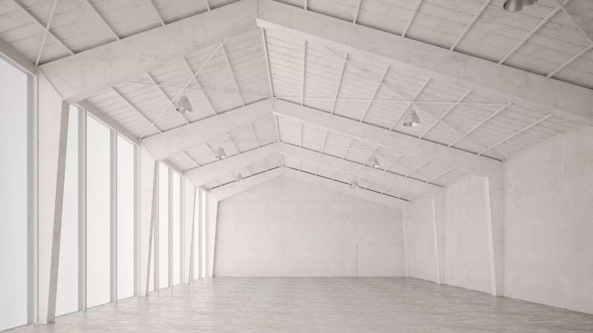 Open Space Industrial Office Vray-Corona-Redshift 3D model_0