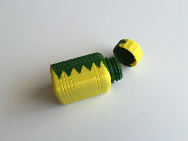 ZigZag Bottle with Screw Cup Dual Extrusion 3D print model_3
