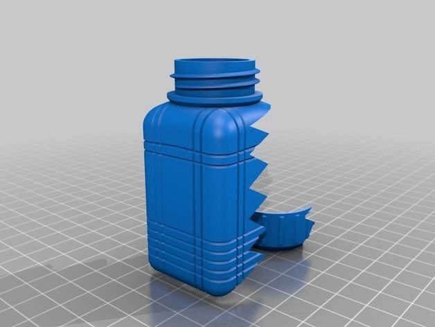 ZigZag Bottle with Screw Cup Dual Extrusion 3D print model_5