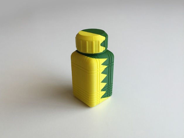 ZigZag Bottle with Screw Cup Dual Extrusion 3D print model_2