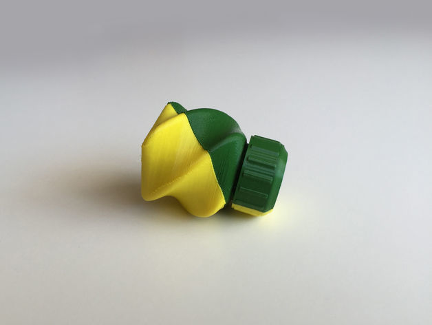 Twisted Bottle with Screw Cup - Dual Extrusion 3D print model_4