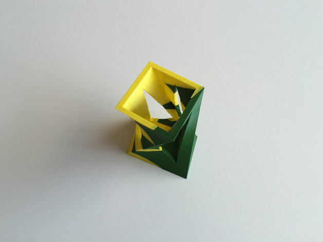 Twisted Box Vase Dual Extrusion - 2 Color 3D print model_2