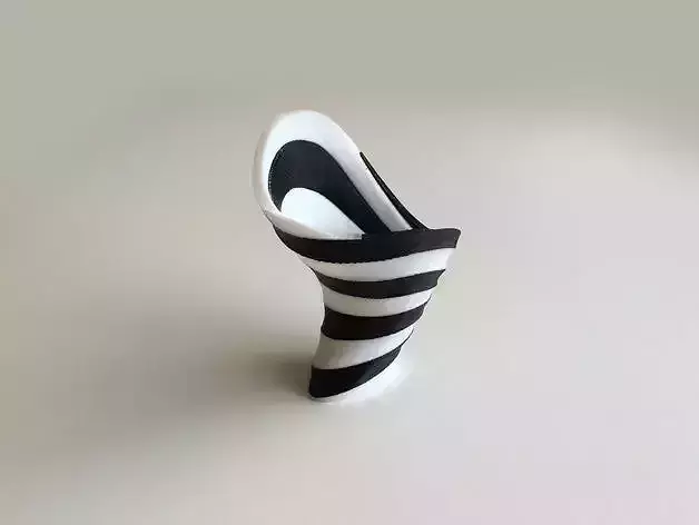 Zebra Vase Dual Extrusion - 2 Color 3D print model