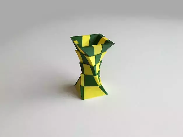2-Color Box Vase Dual Extrusion 3D print model