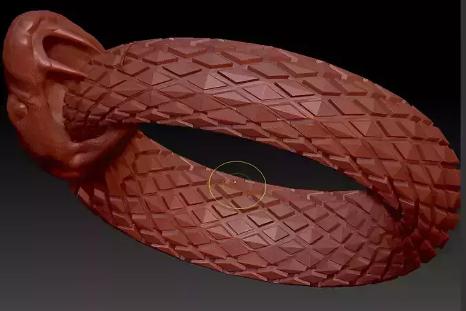 Snake Ring Low-poly 3D model