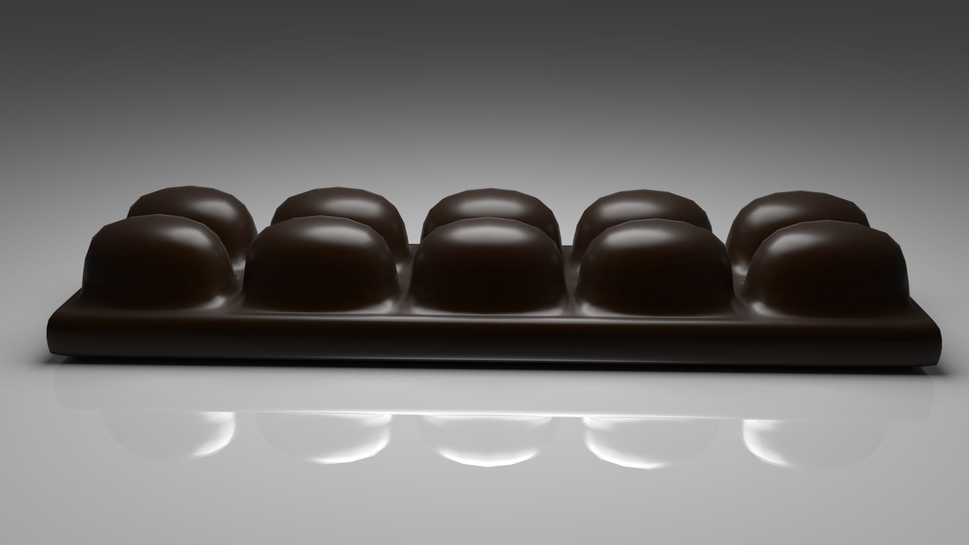 Dark Chocolate Bar 5 3D model_1