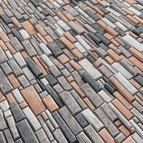 Paving brick bevel 3D model