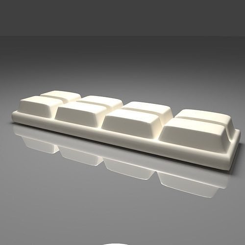 White Chocolate Bar 2 3D model