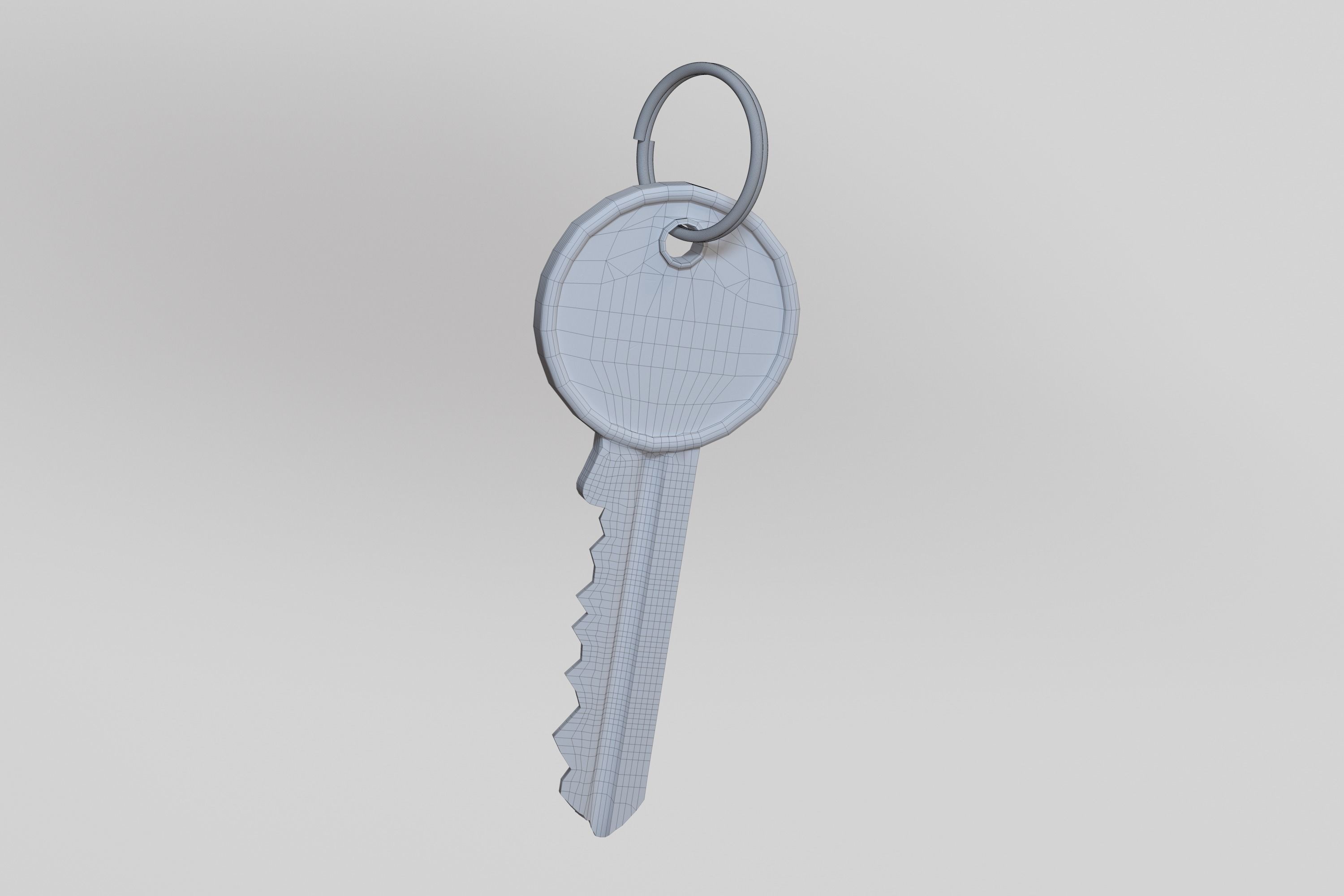 Lock and key Low-poly 3D model_4