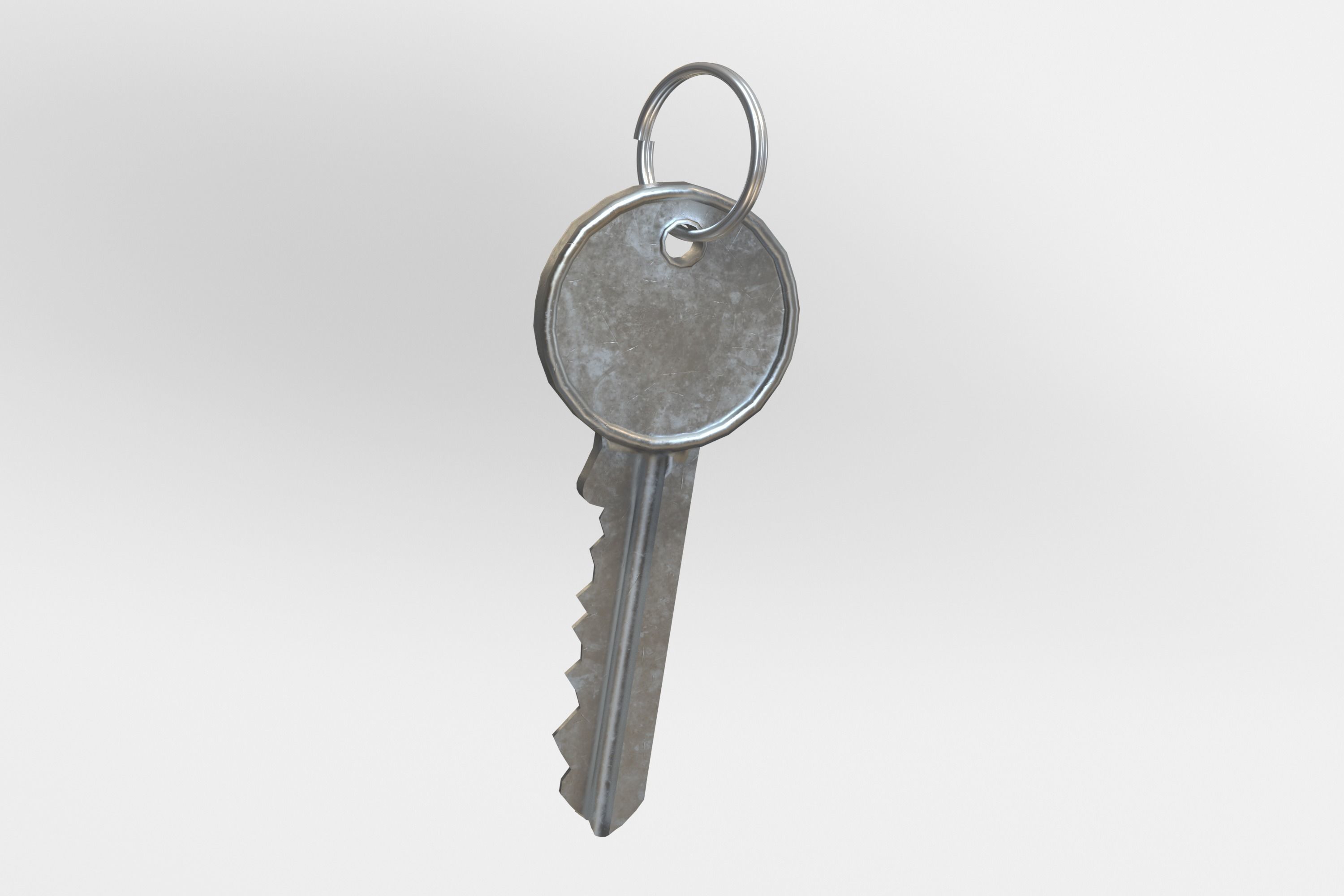 Lock and key Low-poly 3D model_3