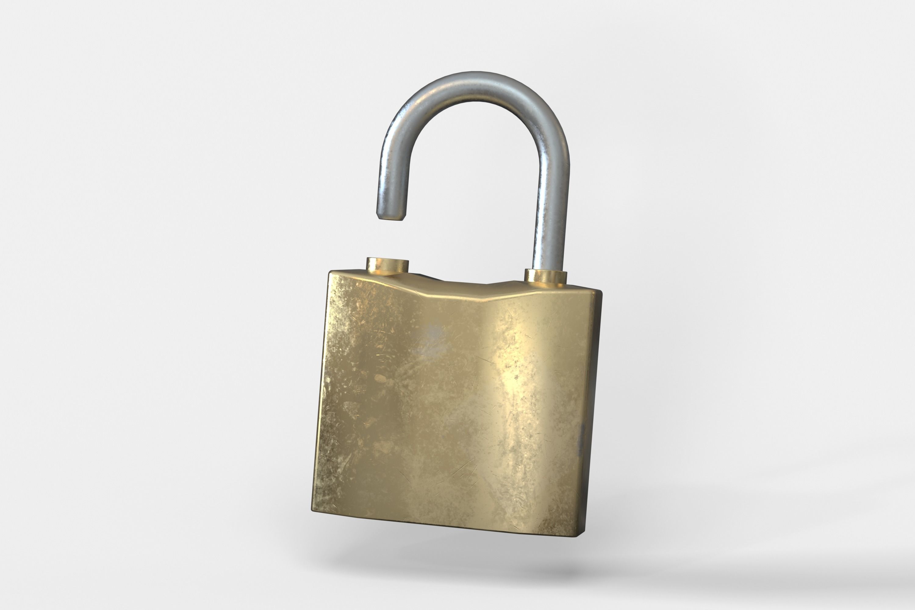 Lock and key Low-poly 3D model_6
