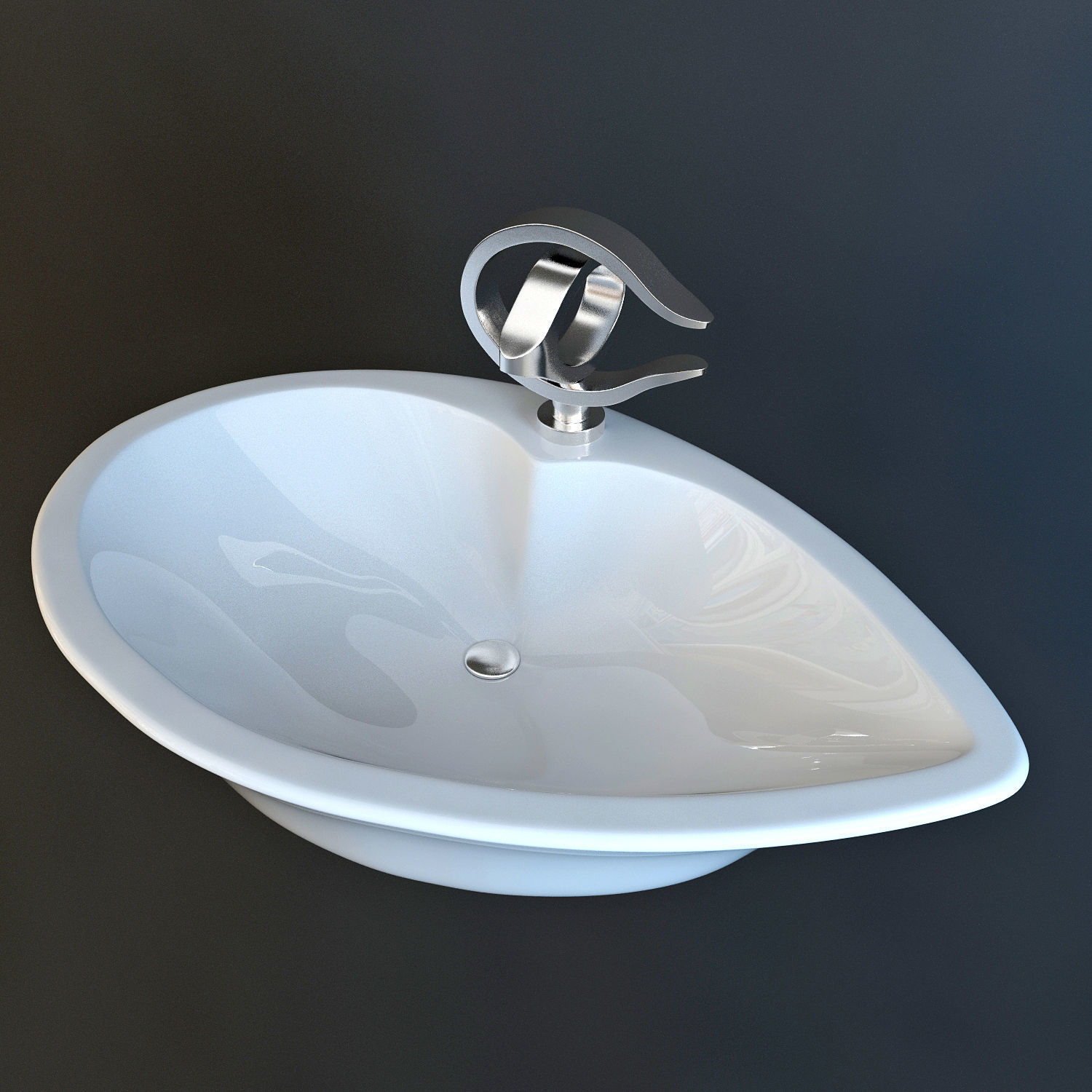 Single Lever Basin Mixer and Table Top Basin TIAARA by Artize 3D model