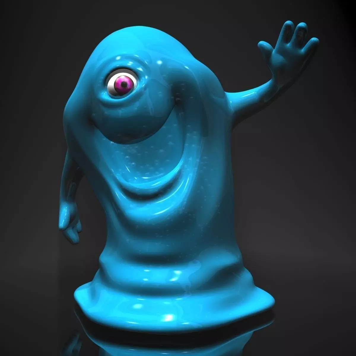 Bob from Monsters vs Aliens RIGGED Low-poly 3D model_0