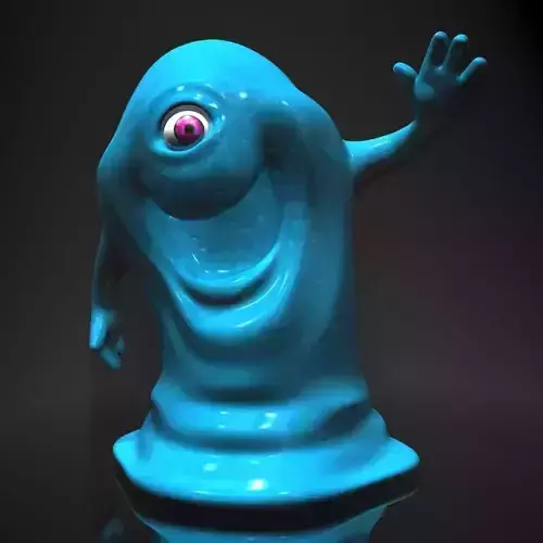 Bob from Monsters vs Aliens RIGGED Low-poly 3D model