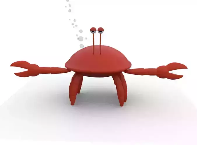  Crab Cartoon Low-poly 3D model